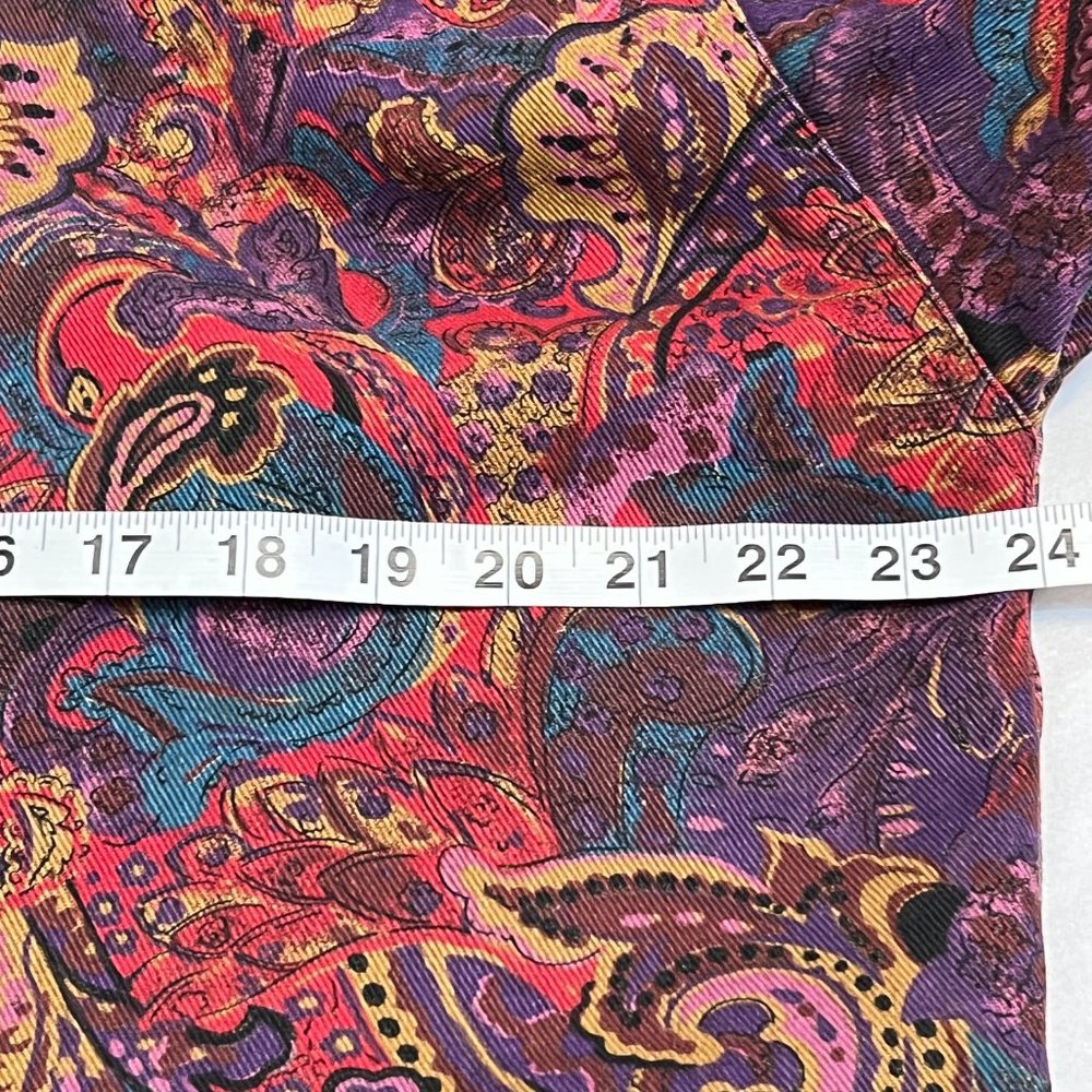 Vintage ON THE VERGE Women's Blazer Over Size Jacket Size M Pocket Denim Print - Picture 8 of 10